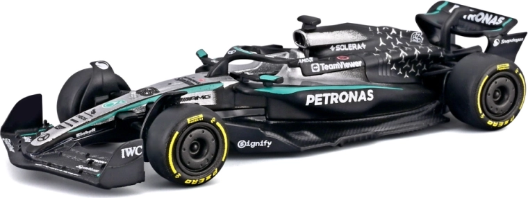 Model Bburago Formula 1 Mercedes-AMG Petronas W16 (2025) George Russell #63 1:64 în blister