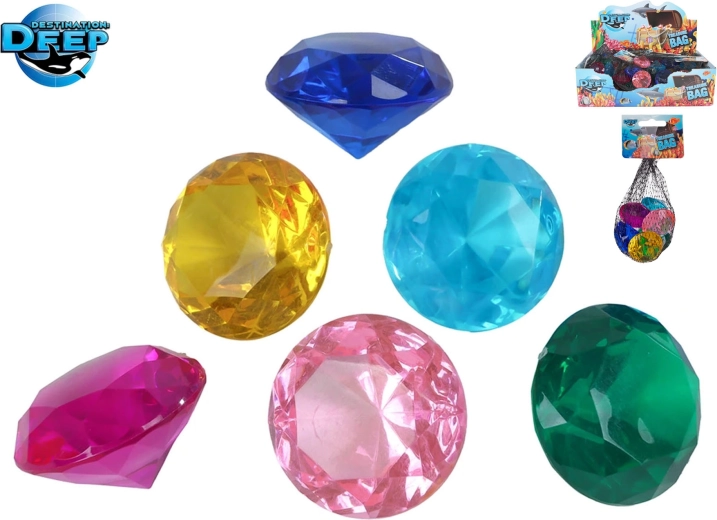 Destination Deep diamante din plastic sclipitoare – set de 6 bucăți