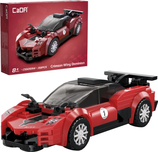 Set de construcție CaDA mașină de curse Crimson Wing Dominion – 158 de piese