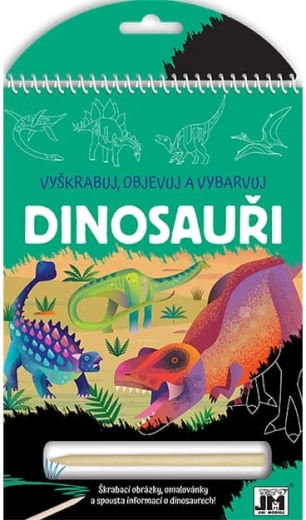 Răzuiește, descoperă, colorează: dinozauri
