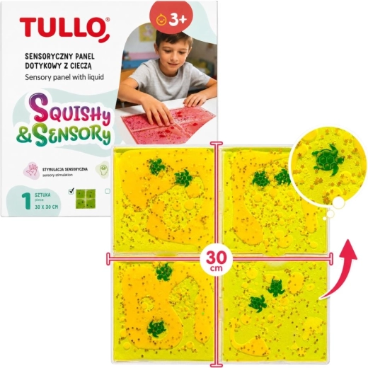 Panou senzorial tactil Tullo cu lichid galben