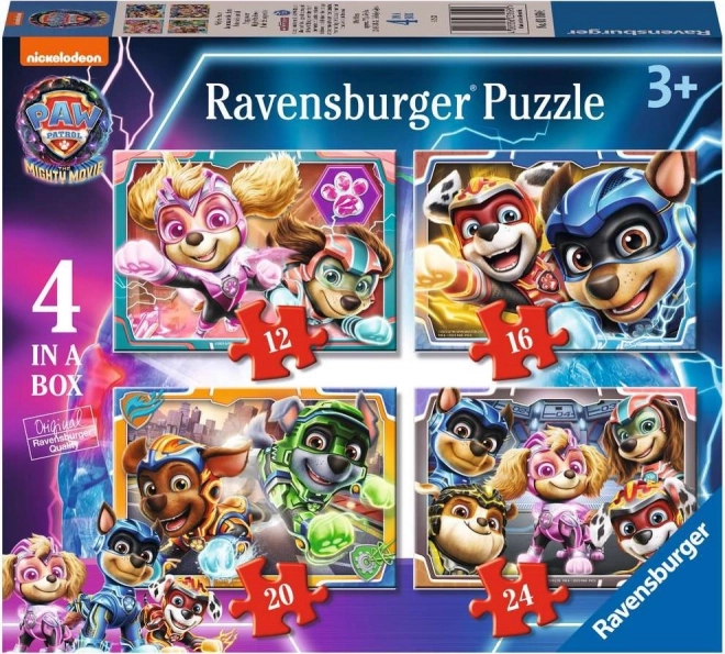 Puzzle Ravensburger Patrula Cățelușilor în filmul de lungmetraj 4‑în‑1 (12–24 piese)