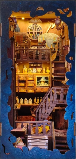 Puzzle 3D opritor de cărți – bibliotecă magică