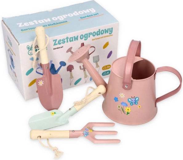 Set roz de unelte de grădină Adam Toys - 1 bucată