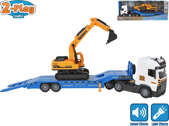 Camion pentru copii cu excavator, lumini și sunete 2-Play