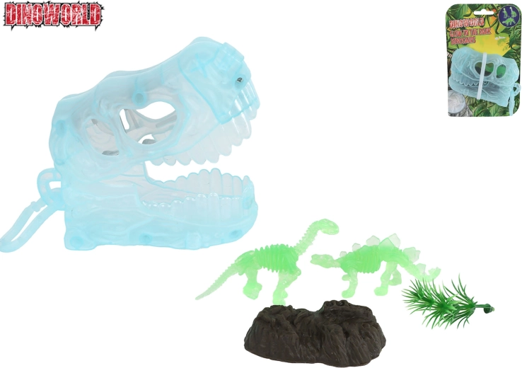 Dinoworld breloc 3D pentru chei cu dinozauri care luminează în întuneric, 11 cm