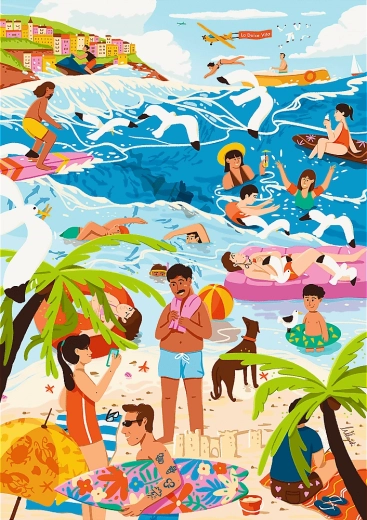 Trefl puzzle Premium Plus Arta Culorii: Vara fierbinte 1000 piese