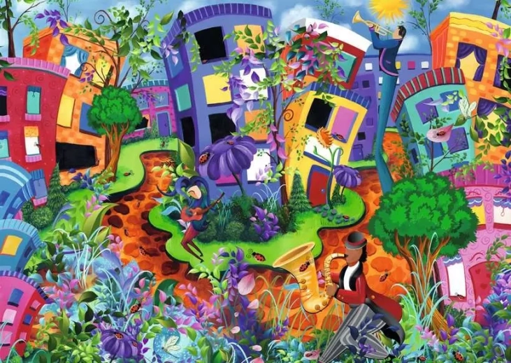 Puzzle Lumea abstractă a buburuzelor 1000 piese RAVENSBURGER