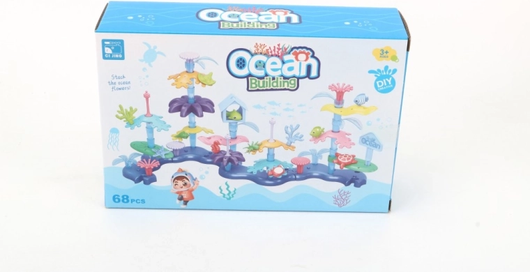 Set creativ de construcție Grădina veselă – lumea subacvatică 68 de piese