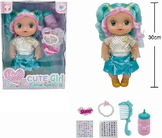 Păpușă 30 cm cu accesorii