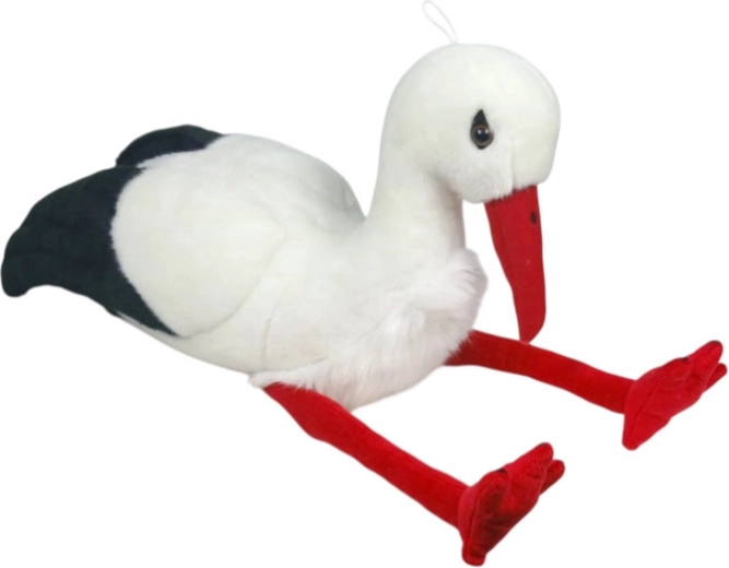 Barză de pluș 30 cm