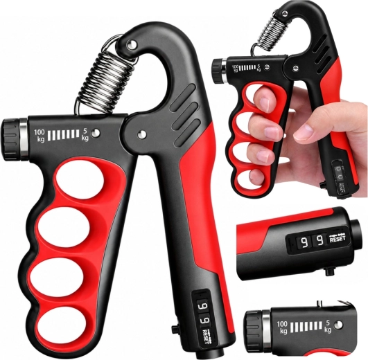 Dispozitiv reglabil pentru antrenarea prizei cu contor, roșu, 5–100 kg