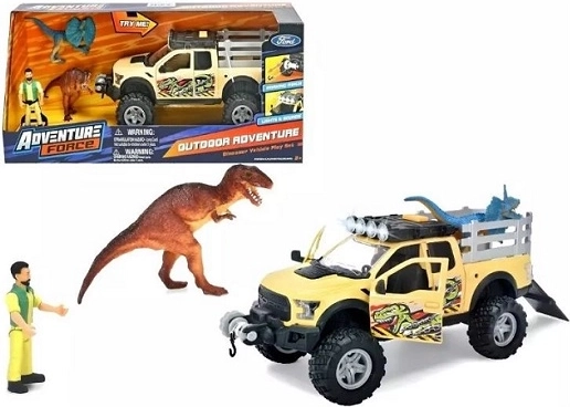 Jeep Adventure Force și dinozaur cu lumină și sunet