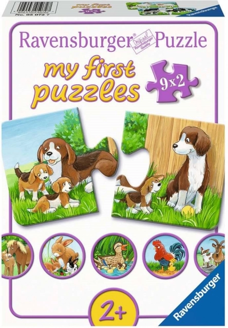 RAVENSBURGER Primul meu puzzle Familii de animale 9x2 piese