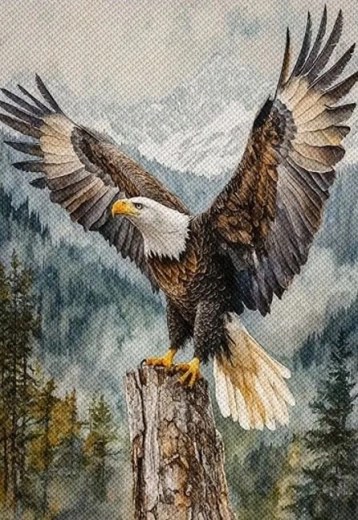 Norimpex pictură cu diamante vultur cu aripile întinse 30 × 40 cm