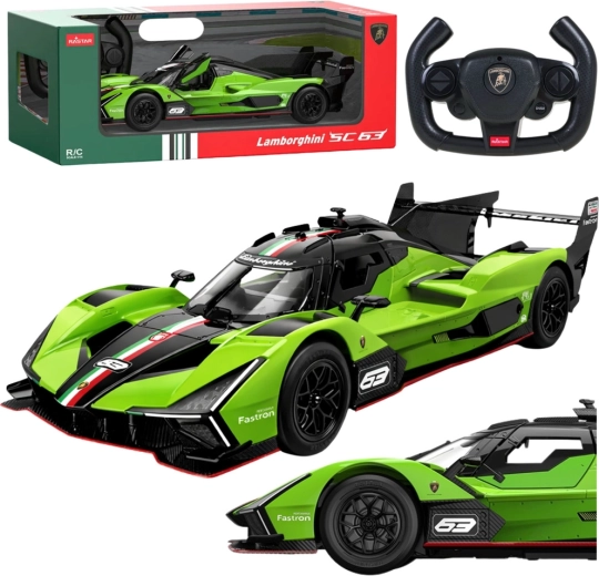 Mașină RC Lamborghini SC63 1:14 verde de la Rastar
