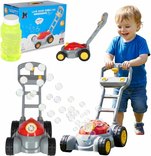 Mașină de tuns iarbă cu bule pentru copii cu lumini și sunete