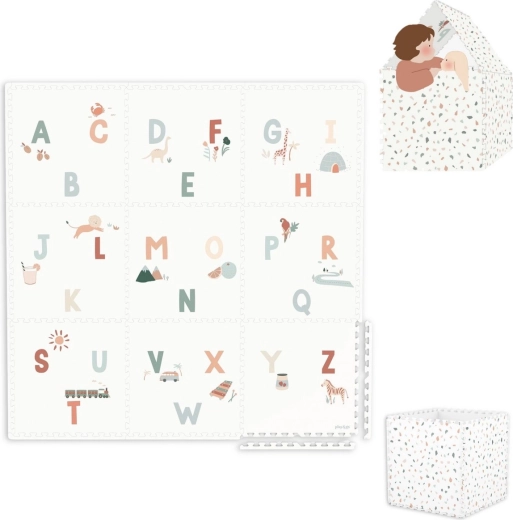 Saltea de joacă și cutie de depozitare 2în1 Play&Go EEVAA alphabet
