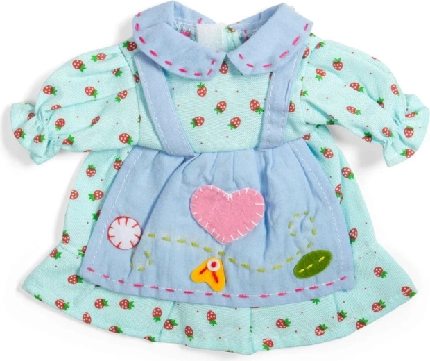 Bigjigs Toys rochie albastră cu căpșuni pentru păpușă 28 cm