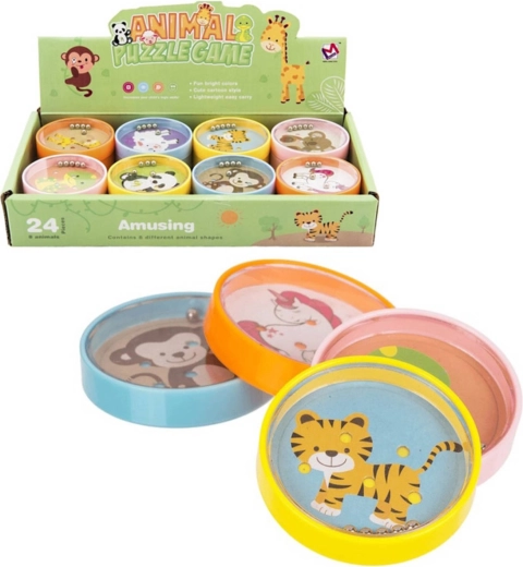 Puzzle motor cu bile pentru îndemânare – animăluțe - 1 bucată