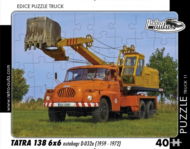 Puzzle Retro Tatra 138 6x6 Autobagr 40 de piese