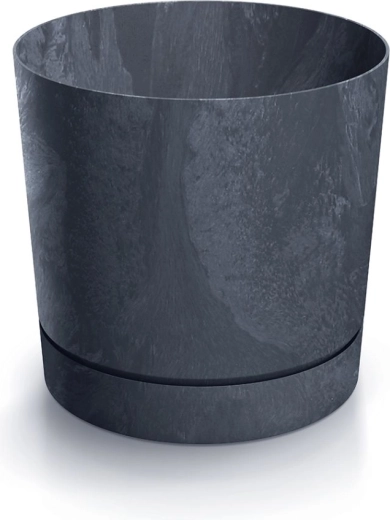 Ghiveci Tubo P efect beton 24 cm antracit