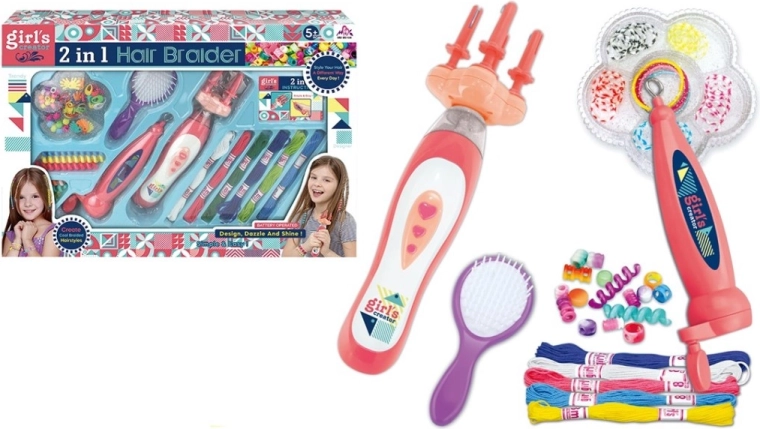 Set de mărgele pentru împletirea părului, cu baterii