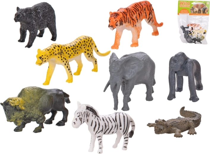 Set safari animale 8 buc (3–6 cm) în săculeț
