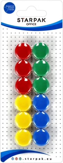 Set de magneți colorați 22 mm - 12 buc