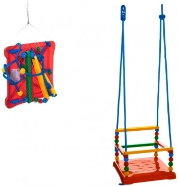 Leagăn din plastic cu bare de protecție 35 × 34 cm, capacitate 40 kg – Roșu