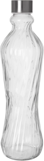 Sticlă din sticlă cu capac metalic cu filet 0,98 l