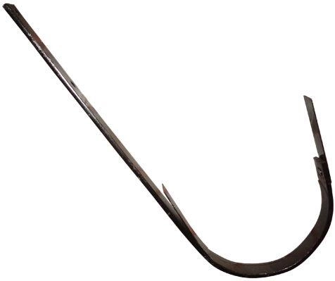 Cârlig J pentru șipcă, 250 mm, din oțel galvanizat pentru fixarea jgheabului