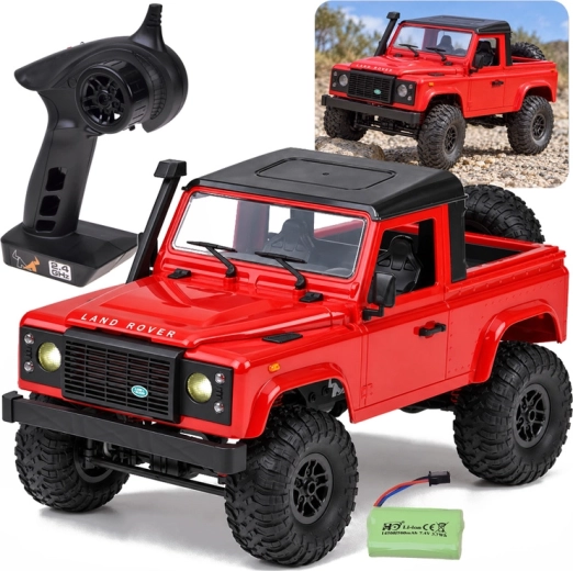 Model de teren Land Rover Defender Pickup 4x4 controlat radio, la scara 1:12