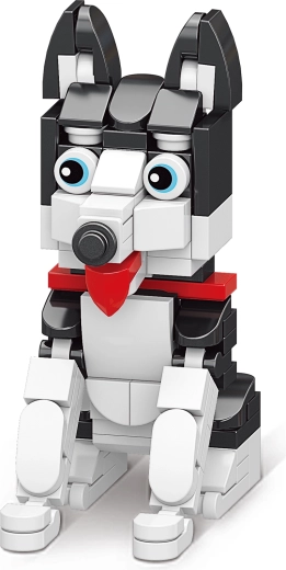 Mini set de construcție cățel – figurine creative de câini pentru copii de la 6 ani