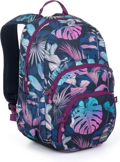 Rucsac pentru elevi/studenți Topgal Skye cu motiv de monstera