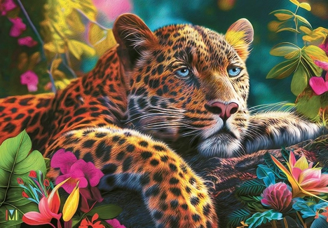 Puzzle CHERRY PAZZI Leopard culcat 500 piese
