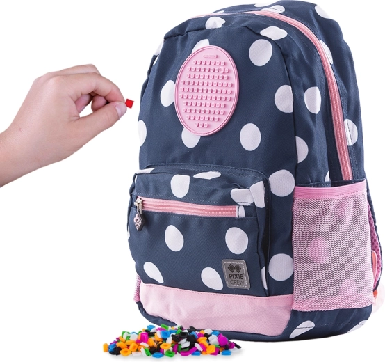 Rucsac pentru copii Pixie Crew albastru cu buline albe