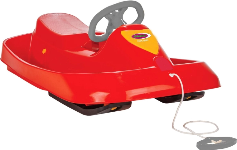 Bob pentru copii Snow Play Ralley 100 cm, roșu, cu volan și frână