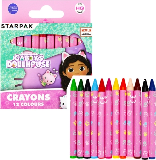Creioane cerate Gabby’s Dollhouse (12 buc în pachet)