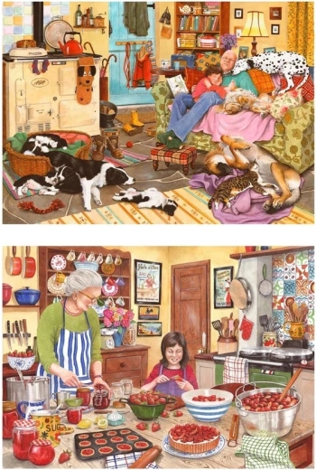 Puzzle Inima casei, 2 x 500 de piese mari