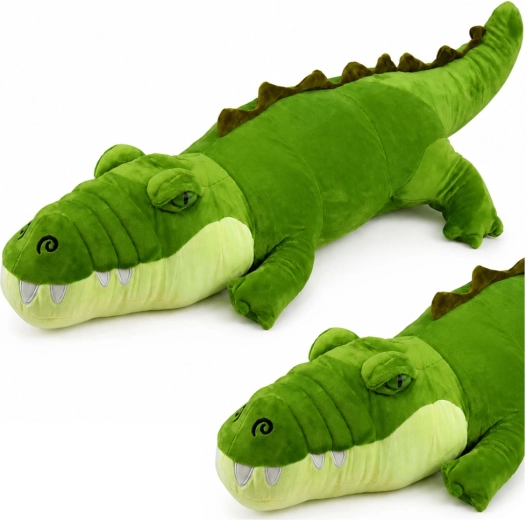 Crocodil din pluș realist, verde, 70 cm - 1 bucată