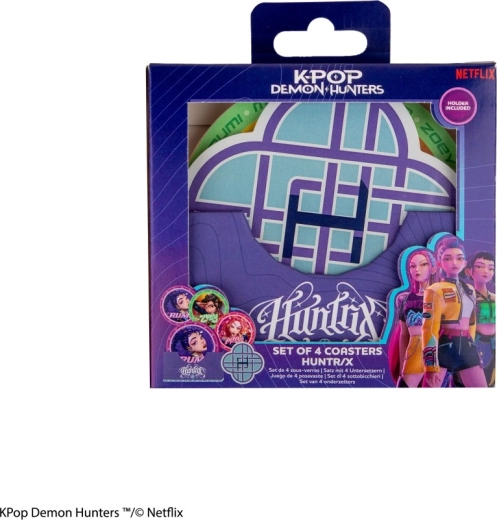 K-pop Demon Hunters set de 4 suporturi pentru pahare Huntrix