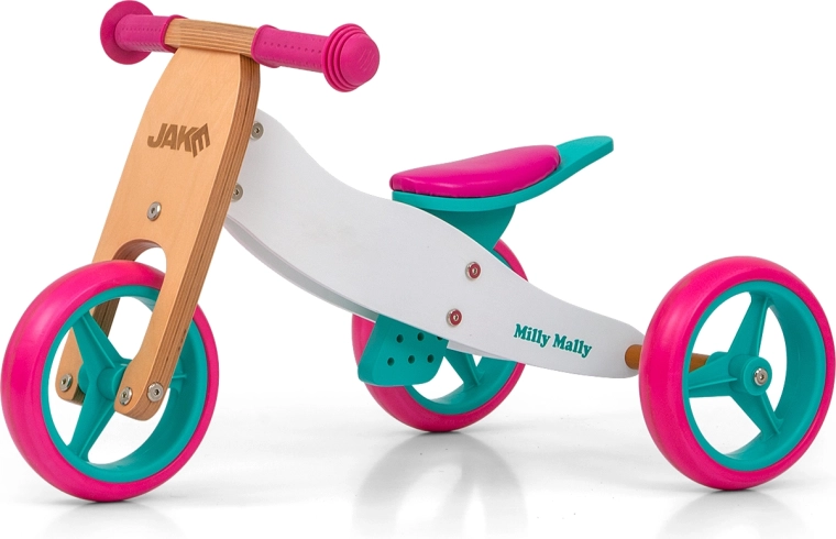 Bicicletă fără pedale pentru copii Milly Mally Jake 2 în 1 Classic Candy