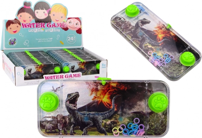 Joc de îndemânare cu apă dinozaur Carnotaurus – consolă de buzunar cu butoane verzi