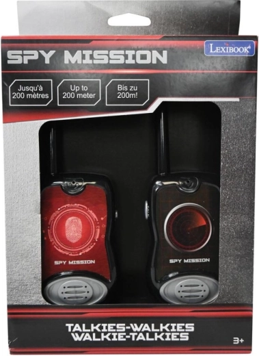 Stații walkie-talkie pentru copii Lexibook SPY MISSION cu rază de acțiune de 200 m