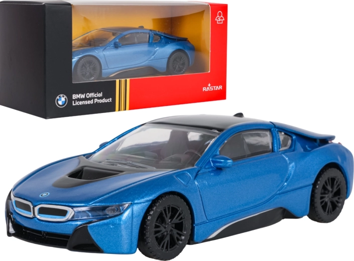 Model metalic BMW i8 RASTAR la scara 1:43, albastru