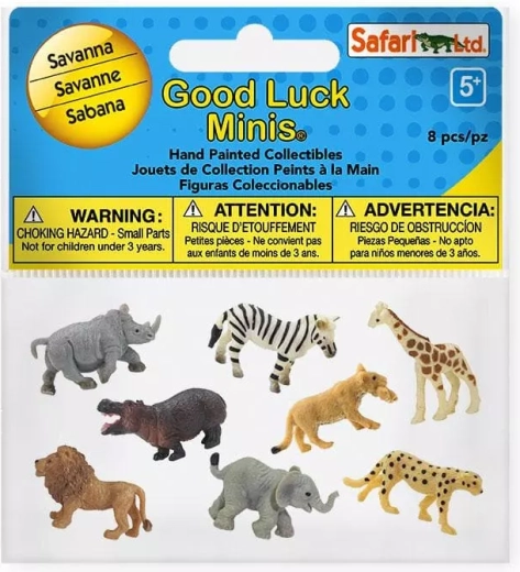 Safari Ltd. Good Luck Minis – animale ale savanei (8 buc)