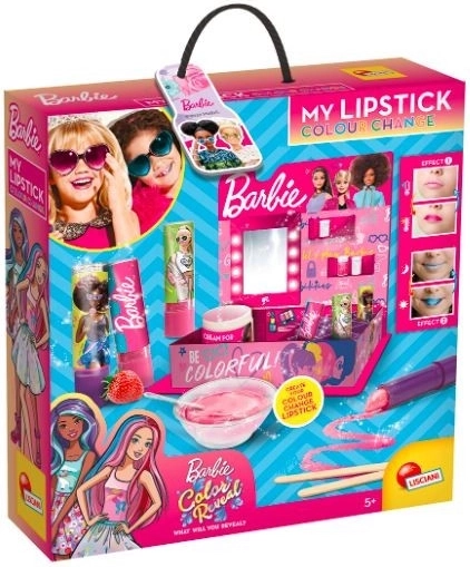 Barbie care își schimbă culoarea – set pentru fabricarea luciurilor de buze