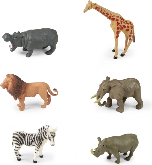 Set de animale sălbatice – 6 figurine din cauciuc dur