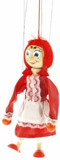 Marionetă din lemn Scufița Roșie